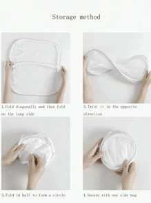 1 pieza Cesta de lavandería plegable en blanco y negro con asa y bolsillo lateral, gran capacidad, cesta de lavandería emergente con asa - Cesta de lavandería plegable de malla para almacenamiento de ropa sucia - Solución doméstica conveniente Útiles escolares Accesorios escolares Vuelta al colegio