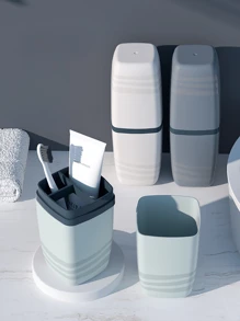 1 Pc Toothbrush Case And Toothpaste Holder, Travel Portable Bathroom Decor Summer Back To School