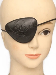 Parche de ojo de plástico decorativo para fiesta de disfraces de piratas, diseño de cíclope y calavera para Halloween - Multicolor - Ver 5