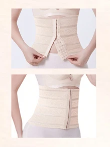 Sports Outdoor 1pc Pure Beige Sports Body Shaper Waist Belt Gym Accessories For Belly Slimming Girdles, Lumbar Girdles For Belly Slimming Corset