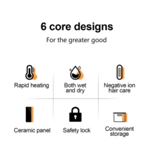 SOKANY1907 New Dual-Purpose Straightener Clip Negative Ion Steam Hair Straightener Ceramic Curling And Straightening Dual-Purpose Splint - EU F Type Plug(220-240V) - View 7