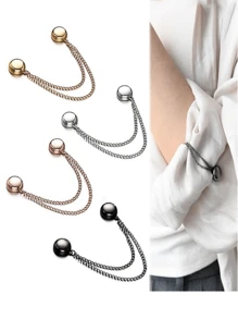 1/2/3 Pcs Multifunctional Magnetic Clothespin, New Magnetic Clothespin, Powerful Turban Magnet With Chain, Multi-Function Magnetic Clothing Clip, Securely Hold Fabrics In Place, Magnets With Chain For Scarves, Hijab, Trousers