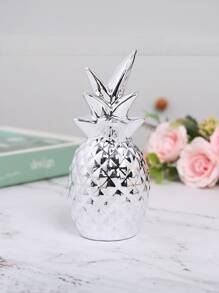 Modern Minimalist Gold Plated Ceramic Pineapple Decor, Creative Home Accent Piece For Living Room, Coffee Shop, Wine Cabinet, Graduation/Birthday Gift