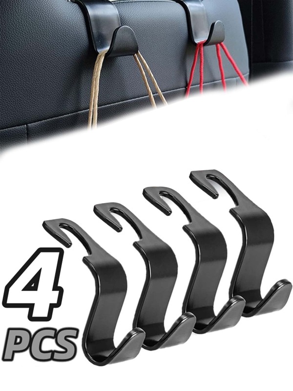 4pcs Universal Auto Seat Headrest Hook Storage Hanger Car Vehicle Back Seat Organizer Holder Car Interior Accessories