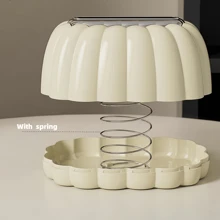 1pc Luxury Tissue Box, Plastic Tissue Paper Holder, Desktop Decorative Display, With Spring-Loaded Dispenser For Easy Use