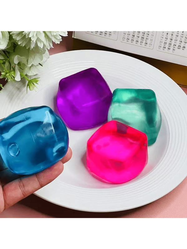 New Ice Cube & Candy Squeeze TPR Decompression Toys, Realistic Slow Rebound Decor Ornaments, Ice Cube Gifts