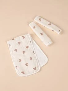 [Oeko-Tex] Heart Crown & Daisy Print Padded Cotton Baby Stroller Handle & Shoulder Cover, Loose Fit - Multicolor - View 11