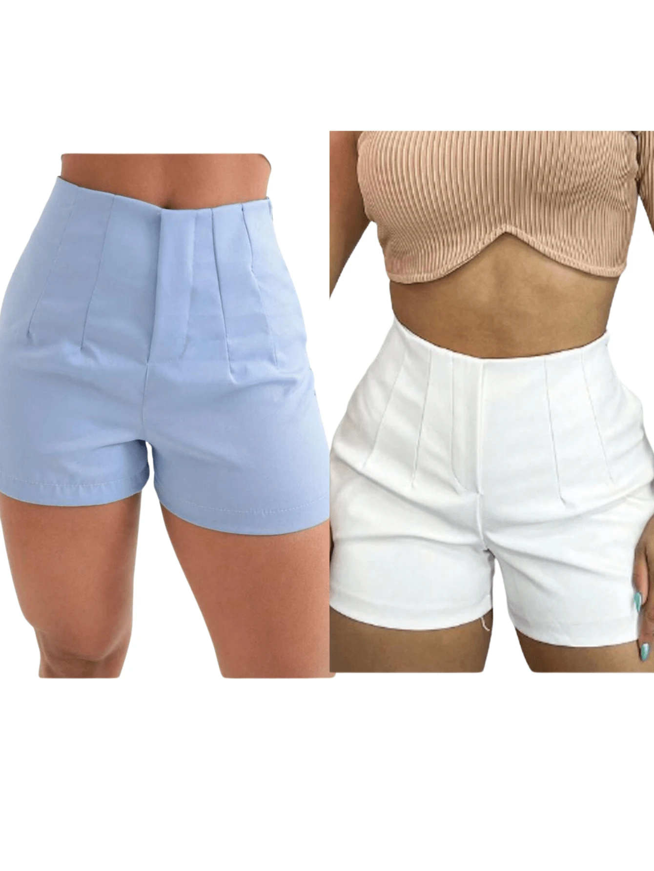 Kit 2 Women's Tailored Shorts Elegance And - Xanh và trắng - Xem 1