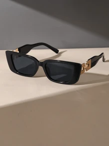 1/2pcs Women Plastic Geometric Small Frame Classic Elegant Modern Simple Style Fashion Glasses For Street-Photography Tropical Beach Vacay Appointment Outfits Accessories Suitable For All Face Shapes For Summer Beach Vacation,Outdoor,Travel ,Back To School,Preppy Style,School Look