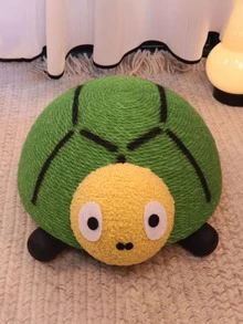 لوح خدش القطط، لعبة قطط على شكل سلحفاة، خدادة من الحبال الصيصالية المتينة، مقاوم للخدش، بدون فوضى، مناسب للقطط الصغيرة