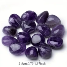 1/4/7 Pcs Amethyst Crystal Stones: Natural, Tumbled And Polished Asymmetrical Gemstones - Ideal For Jewelry Making, Vase Filler, And Decorative Purposes.