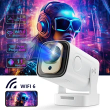 HY260 Pro Portable Projector Android 11 200ANSI 2.4G/5G WiFi6 Allwinner H713 Quad-Core For Home Cinema Outdoor Projectors