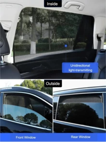 Tấm che nắng từ tính cho ô tô, tấm chắn nắng bên trong xe không tự động thu gọn, rèm cách nhiệt cho kính chắn gió trước và cửa sổ bên, lưới che nắng từ tính cho ô tô có khe hở. - A - Xem 7