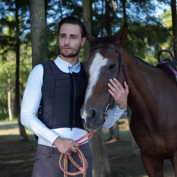 乗馬ベスト、ユニセックス、アウトドア保護ベスト、乗馬ベスト、乗馬