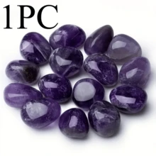 1/4/7 Pcs Amethyst Crystal Stones: Natural, Tumbled And Polished Asymmetrical Gemstones - Ideal For Jewelry Making, Vase Filler, And Decorative Purposes.
