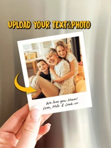 1pc Custom Photo Magnet, Personalized Acrylic Magnet, Custom Family Photos, Fridge Magnets For Mother's Day Gift