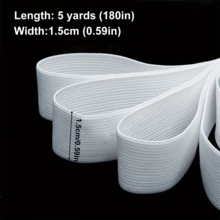 5 码/包，每卷 1573 英寸大号弹性尼龙服装带 - 针织弹力带缝纫配件，裤子腰带，白色和黑色可选，宽度：0.59/0.79/0.98/1.18/1.57/1.97 英寸 - 彩色 - 查看 29