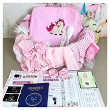 Bebê Reborn Realista Com Enxoval Completo - Rosa Bebê - Visão 4