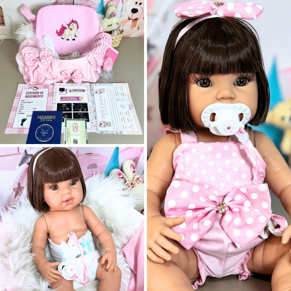 Bebê Reborn Realista Com Enxoval Completo