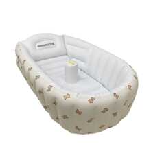 1 pièce Baignoire gonflable pour bébé de dessin animé, bac de bain pliable en PVC de haute qualité, bassin de douche pour bébé et piscine pour jouer dans l'eau