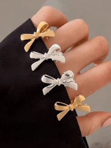 8/10 件金属蝴蝶结发夹，适合女孩的多功能发夹 - 彩色 - 查看 4