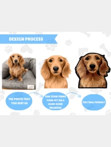 Personalized Pet Portrait Rug, Handmade Custom Dog Portrait Rug, Custom Cat Portrait Rug, Personalized Dog Bedding, Pet Memorial Gift, Dog Memorial Gift, Cat Memorial Rug, Unique Animal Rug, Custom Pet Gift, Personalized Pet Bedding, Custom Dog Bed Rug, Pet Placemat (Cat & Dog Compatible), Fashion Pet Decor - Multicolor - View 7
