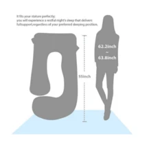 Pharmedoc Maternity Pillow, U-Shaped Full Body Pillow-Detachable Pillowcase Extra Large Size-Grey-Sleeping Maternity Pillow-Adult Body Pillow, Maternity Pillow And Pregnancy Essential  Mother Day Gift - Grey - View 9