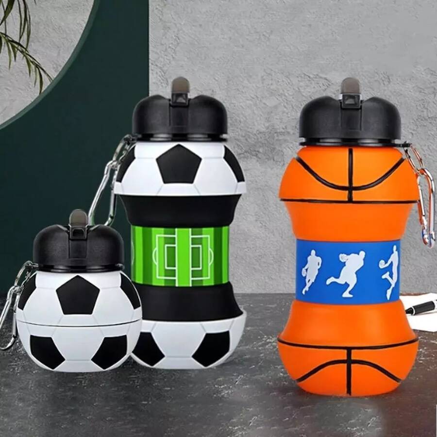 Sports Water Cup Folding Bottle Portable Water Cup Children's Water Cup Football Water Cup - basquetebol - 查看 1