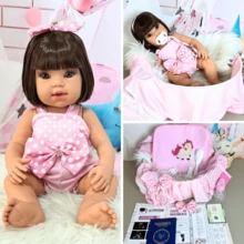 Bebê Reborn Realista Com Enxoval Completo - Rosa Bebê - Visão 7