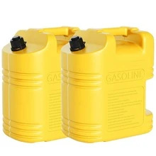 CuisinSmart Set Of 2 5-Gallon 20 Liter Multi-Purpose Liquid Container With View Stripe,Ergonomic Handle,Yellow - Yellow - View 2