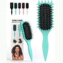 Curly Hair Defining Brush, 2025 New Volumizing & Styling For Curly Hair, Edge For Easy And Fast Curls - 彩色 - 查看 2