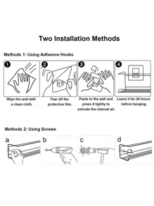 Black/Silver Metal Spice Rack, No Drill Mark Wall Mount Or Screw Installation, Space Saving Spice Jar Holder, For Cabinet Door/Wall Storage Of Herbs And Spices, Sturdy And Durable, Holds 6-8 Spice Jars, Up To 10kg Load, Great For Kitchen, Bathroom, Christmas, Easter