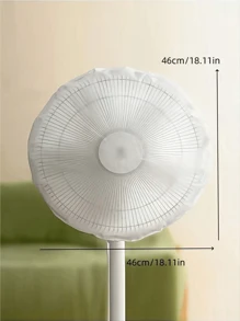 1 pieza de Cubierta para ventilador de 18 pulgadas, Cubierta protectora de ventilador mediano blanco, a prueba de polvo, resistente al agua y a la humedad para el hogar, fácil de poner y quitar, lavable y reutilizable, mantiene el ventilador limpio, adecuado para escuelas, oficinas, hogares, viajes, almacenamiento, regalos de Navidad