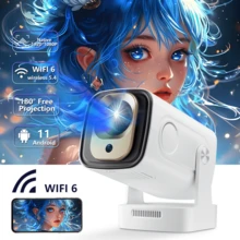 HY260 Pro Portable Projector Android 11 200ANSI 2.4G/5G WiFi6 Allwinner H713 Quad-Core For Home Cinema Outdoor Projectors