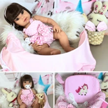 Bebê Reborn Realista Com Enxoval Completo - Rosa Bebê - Visão 6
