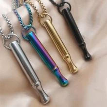 NetHong Mindful Breathing Pendant - Self-Care Tool For Anxiety Relief & Quit Smoking,Portable Stainless Steel Whistle Anxiety Necklace - Decompression Necklace - View 2