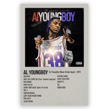 1pc Frameless Rapper Pop Wall Arts Home Decoration , Youngboy Poster , Posters For Boys Room, For Living Room, Bedroom, Bathroom , Office, Kitchen, Restaurant, Bar Wall Decor, Posters For Room Aesthetic, Print Artwork - Multicolor - View 21