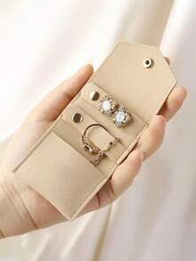 Portable Multifunctional Small Jewelry Roll Bag, 2.36 Inch X 1.97 Inch Earrings Velvet Jewelry Pouch, Mini Portable Earrings Necklace Ring Storage Bag, Jewelry Organizer, Cosmetic Bag Makeup Bag.Perfect For Gifting To Family And Friends, Gatherings, And Holidays-A Must-Have For Christmas. - Multicolor - View 6