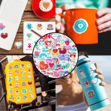 50 张护士贴纸，可爱卡通医院医生和护士贴纸，适用于医疗、笔记本电脑、水瓶、滑板、电话、吉他、行李箱、剪贴簿、安全帽、派对装饰，创意美学涂鸦乙烯基防水贴纸，适用于医生青少年成人、学校用品、返校 - 彩色 - 查看 11