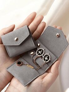 Portable Multifunctional Small Jewelry Roll Bag, 2.36 Inch X 1.97 Inch Earrings Velvet Jewelry Pouch, Mini Portable Earrings Necklace Ring Storage Bag, Jewelry Organizer, Cosmetic Bag Makeup Bag.Perfect For Gifting To Family And Friends, Gatherings, And Holidays-A Must-Have For Christmas. - Multicolor - View 4