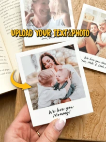 1pc Custom Photo Magnet, Personalized Acrylic Magnet, Custom Family Photos, Fridge Magnets For Mother's Day Gift