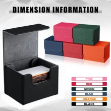 用于交易卡的卡牌盒，MTG 指挥官卡牌盒可容纳 100 多张单套卡，皮革磁性卡收纳盒适合 TCG CCG 卡