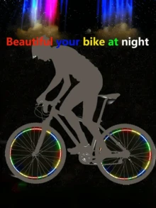 1 件反光自行车和摩托车防水 PVC 胶带、警示灯贴纸、DIY 摩托车轮辋装饰胶带 - 彩色 - 查看 4