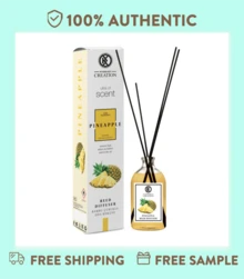 Creation Reed Diffuser 115ml, Natural Bamboo Sticks With Lavender Essential Oil, Long-Lasting Aromatherapy For Living Room, Bedroom & Bathroom Decor - Pineapple - 查看 1