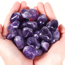1/4/7 Pcs Amethyst Crystal Stones: Natural, Tumbled And Polished Asymmetrical Gemstones - Ideal For Jewelry Making, Vase Filler, And Decorative Purposes.