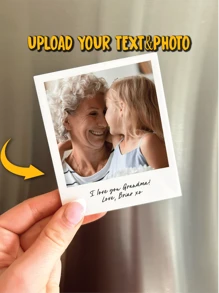 1pc Custom Photo Magnet, Personalized Acrylic Magnet, Custom Family Photos, Fridge Magnets For Mother's Day Gift