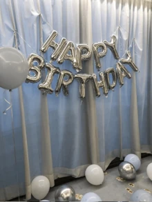 13pcs Happy Birthday Aluminum Foil Balloon Set, Party Decoration, Happy Birthday, Birthday, Birthday Balloons, Party Supplies, Suitable For Various Festivals, Multiple Colors Available, Reusable - Multicolor - View 4