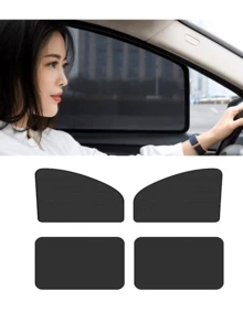 Tấm che nắng từ tính cho ô tô, tấm chắn nắng bên trong xe không tự động thu gọn, rèm cách nhiệt cho kính chắn gió trước và cửa sổ bên, lưới che nắng từ tính cho ô tô có khe hở. - A - Xem 10