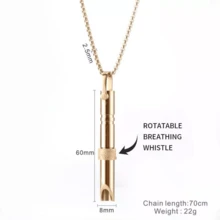 NetHong Mindful Breathing Pendant - Self-Care Tool For Anxiety Relief & Quit Smoking,Portable Stainless Steel Whistle Anxiety Necklace - Decompression Necklace - View 12