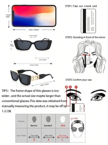 1/2pcs Women Plastic Geometric Small Frame Classic Elegant Modern Simple Style Fashion Glasses For Street-Photography Tropical Beach Vacay Appointment Outfits Accessories Suitable For All Face Shapes For Summer Beach Vacation,Outdoor,Travel ,Back To School,Preppy Style,School Look
